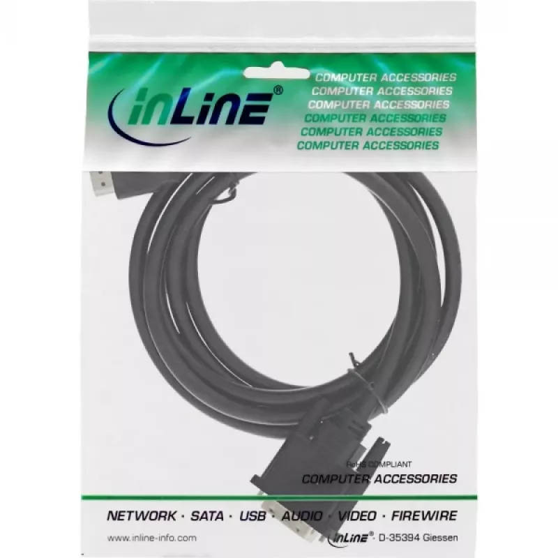 InLine HDMI-DVI Cable HDMI male / DVI male 18+1 black 2m