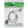 InLine USB 2in1 Y-charging cable, 1x USB-A male to 2x USB-C male, black 0.5m
