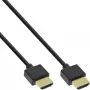 InLine High Speed HDMI Cable with Ethernet, AM/AM, super slim, black/gold, 0.5m