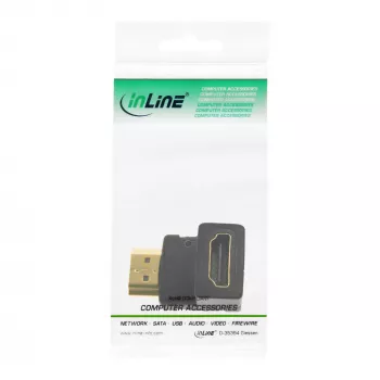 InLine HDMI Adapter male / female downside angled gold plated, 4K2K
