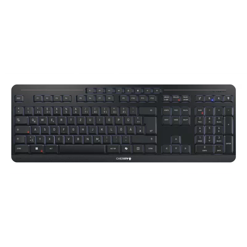 CHERRY Stream desktop ultimate keyboard Mouse included Home/Office USB + RF Wireless + Bluetooth QWERTZ German Black