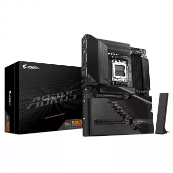 Motherboard GIGABYTE B850 AORUS STEALTH — ATX, Socket AM5, AMD B850, DDR5 up to 8200MHz (OC), 14+2+2 VRM, 2xPCIe5.0, 2xPCIe4.0 M.2, Wi‑Fi 7, 5GbE