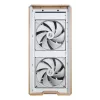 PC case Lian Li Lancool 217 Midi Tower — White & Wood, supports ATX/EATX/Micro-ITX, 2x120mm front, 1x140mm rear, 1×3.5 inch + 8×2.5 inch