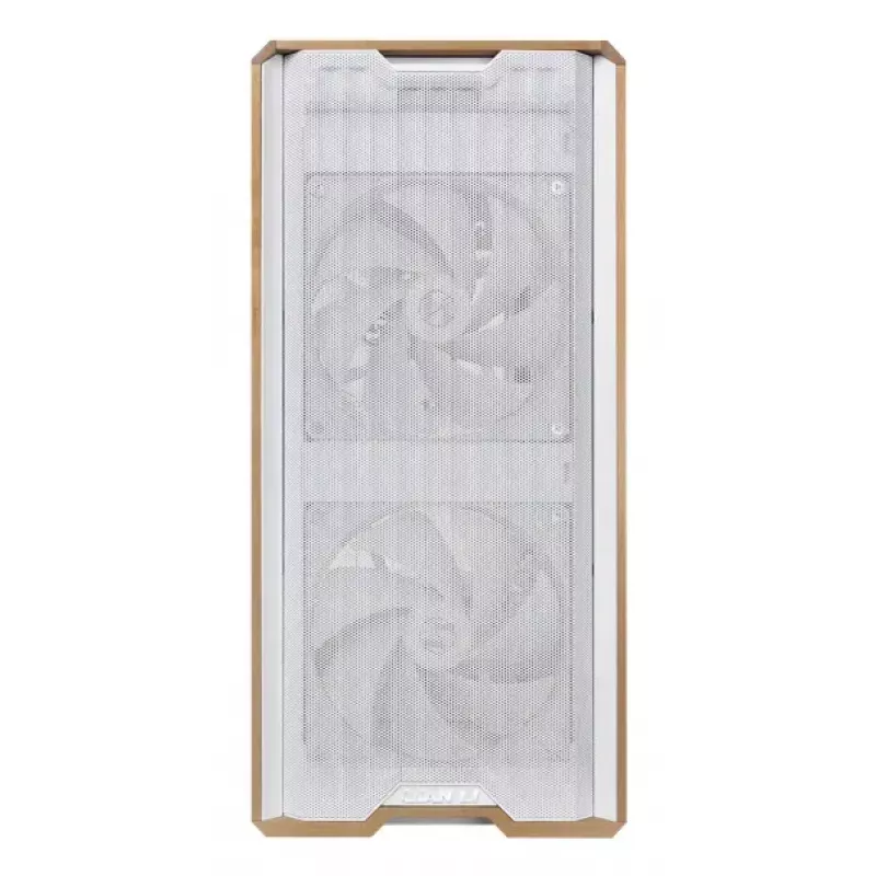 PC case Lian Li Lancool 217 Midi Tower — White & Wood, supports ATX/EATX/Micro-ITX, 2x120mm front, 1x140mm rear, 1×3.5 inch + 8×2.5 inch