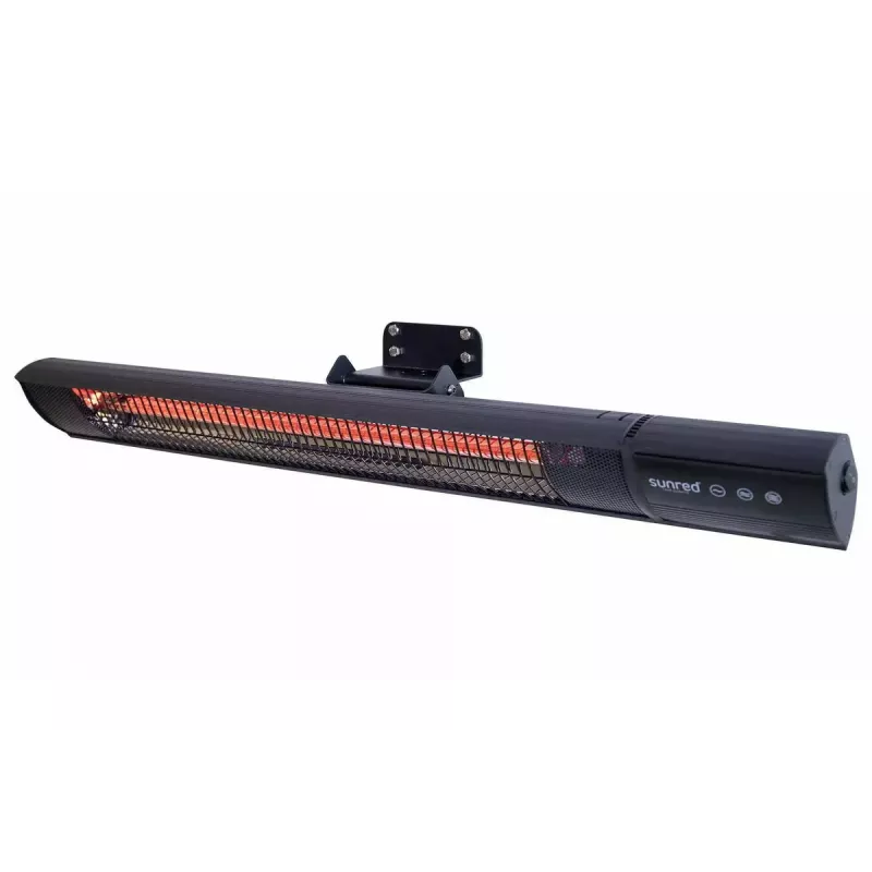 Infrared heater SUNRED RD-DARK-20, 2000 W, wall-mountable, IP55, black