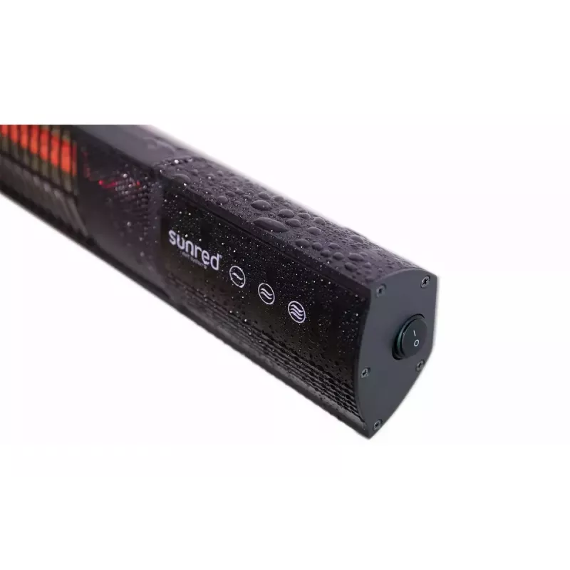 Infrared heater SUNRED RD-DARK-20, 2000 W, wall-mountable, IP55, black