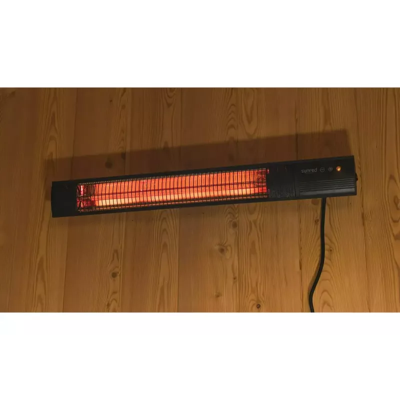 Infrared heater SUNRED RD-DARK-20, 2000 W, wall-mountable, IP55, black