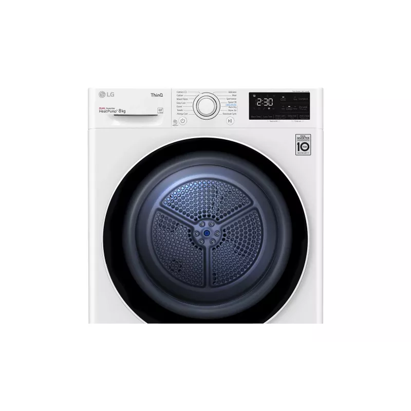 LG RH80V3AV6N tumble dryer Freestanding Front-load 8 kg White