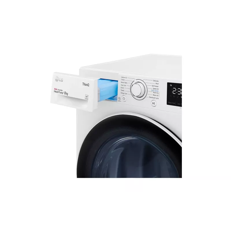 LG RH80V3AV6N tumble dryer Freestanding Front-load 8 kg White