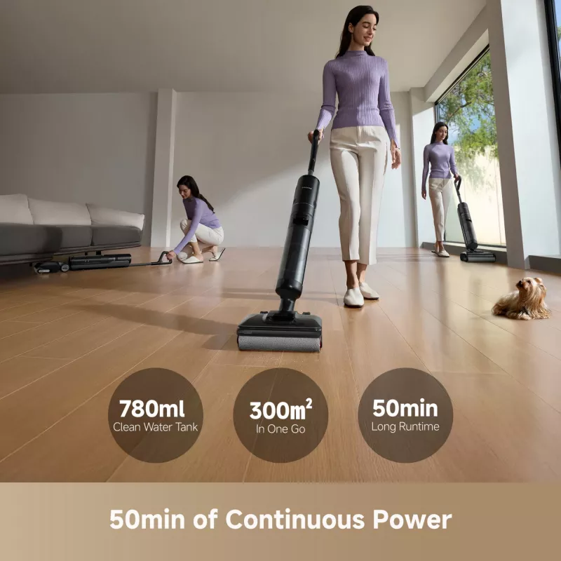 Dreame H12 Pro FlexReach, 2-in-1 stick vacuum, Bagless, Black, 0.78 L, 0.7 L, Rectangular