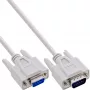 InLine Serial extension, 9pin male / female, moulded, 1:1 assigned, 20m