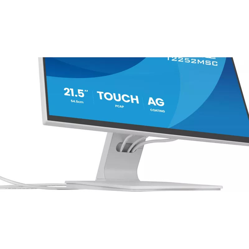 Monitor IIYAMA ProLite T2252MSC-W2AG 21.4 inch (54.5 cm) Full HD 1920x1080 LCD touchscreen, 5 ms, USB 3.2 hub, speakers, VESA, white