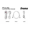 Monitor IIYAMA ProLite T2252MSC-W2AG 21.4 inch (54.5 cm) Full HD 1920x1080 LCD touchscreen, 5 ms, USB 3.2 hub, speakers, VESA, white