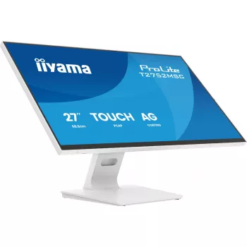 27 inch IIYAMA ProLite T2752MSC-W1AG touchscreen LCD monitor 1920 x 1080 Full HD white, 5 ms, USB 3.2 Gen1, speakers, VESA