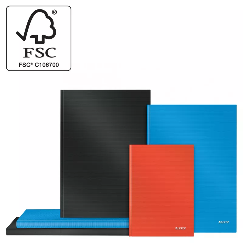 Leitz Notebook Solid Hardcover A5 Squared 90 gram 80 sheets, Monochromatic, Blue, A5, 80 sheets, Glossy, 80 g/m²