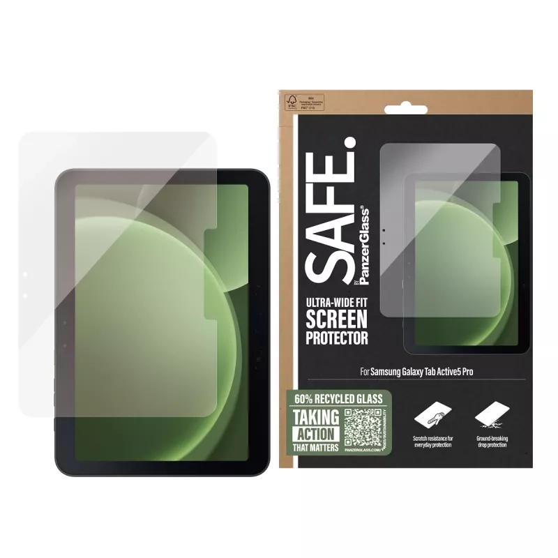 PanzerGlass SAFE. by ® Screen Protector Samsung Galaxy Tab Active5 Pro | Ultra-Wide Fit