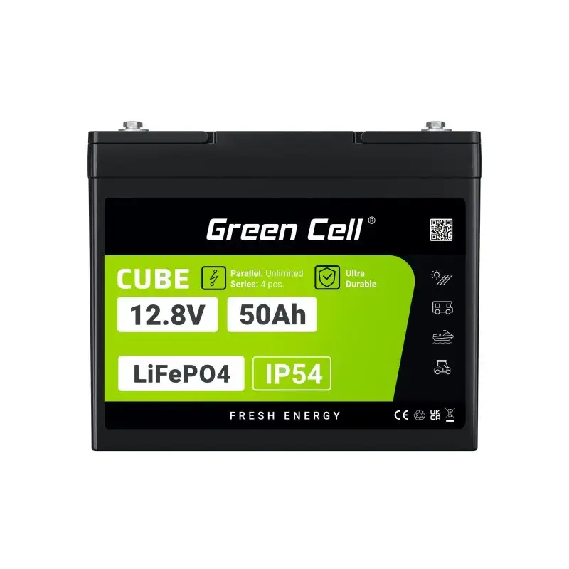 UPS battery Green Cell LFPGC12V50AH Lithium Iron Phosphate 12V 50Ah 640Wh, 75A discharge