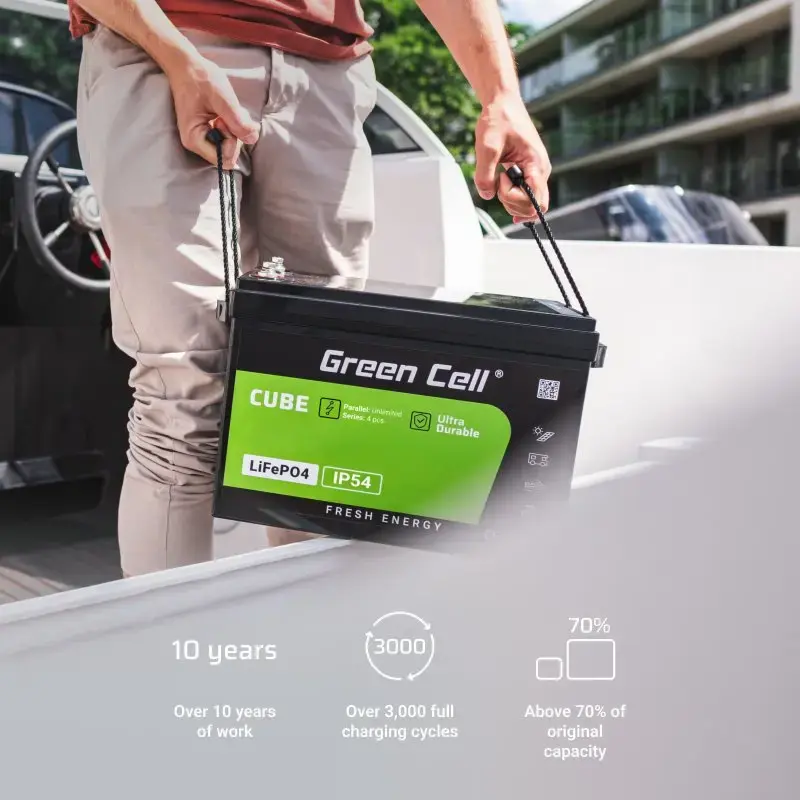 UPS battery Green Cell LFPGC12V50AH Lithium Iron Phosphate 12V 50Ah 640Wh, 75A discharge