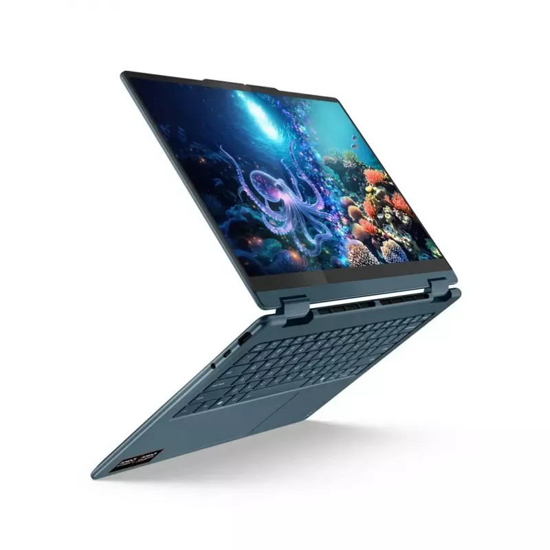 2-in-1 laptop Lenovo Yoga 7 14 inch OLED Touch, Ryzen AI 5 340, 16GB LPDDR5, 512GB SSD, Radeon 840M, 70Wh, Tidal Teal