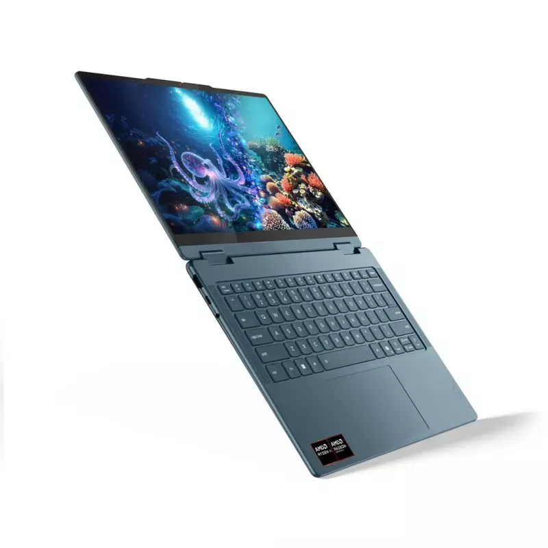 2-in-1 laptop Lenovo Yoga 7 14 inch OLED Touch, Ryzen AI 5 340, 16GB LPDDR5, 512GB SSD, Radeon 840M, 70Wh, Tidal Teal