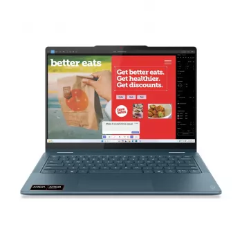 2-in-1 laptop Lenovo Yoga 7 14 inch OLED Touch, Ryzen AI 5 340, 16GB LPDDR5, 512GB SSD, Radeon 840M, 70Wh, Tidal Teal