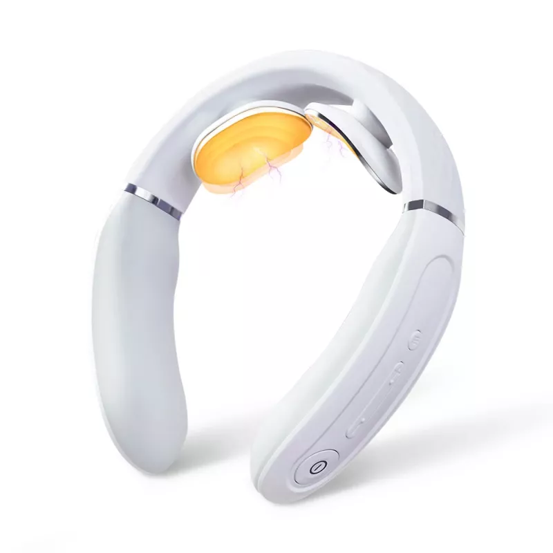 SKG 4356E - White, Combo massage, Neck, White, Silicone, Buttons, Battery