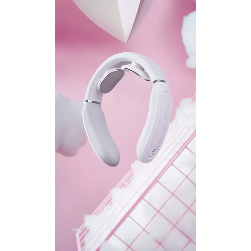 SKG 4356E - White, Combo massage, Neck, White, Silicone, Buttons, Battery