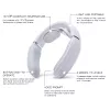 SKG 4356E - White, Combo massage, Neck, White, Silicone, Buttons, Battery