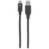 Manhattan USB-C to USB-A Cable, 1m, Male to Male, 10 Gbps (USB 3.2 Gen2 aka USB 3.1), 3A (fast charging), SuperSpeed+ USB, Black, Lifetime Warranty, Equivalent to USB31AC1M