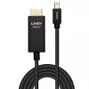 Lindy 1m Active Mini DisplayPort to HDMI Cable with HDR, 1 m, Mini DisplayPort, HDMI, Male, Male, Straight