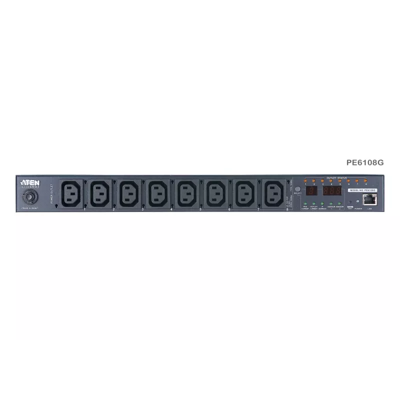 ATEN 1U 10A 8 Outlet Switched Bank Metered PDU + Free Eco PDU Manager Software