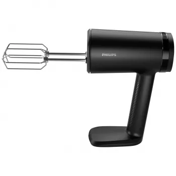 Hand mixer Philips HR3781/20 — 500 W, 5 speeds, turbo, black, includes beaters, dough hooks, chopper, measuring cup