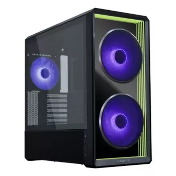 PC Case Lian Li Lancool 217 INF Midi Tower — Black, EATX/ATX/Micro‑ATX/Mini‑ITX support, 2x120mm front, 1x140mm rear, 1×3.5 inch + 8×2.5 inch, tempered glass
