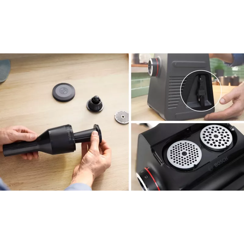 Bosch Serie 6 mincer 2100 W Black, Silver