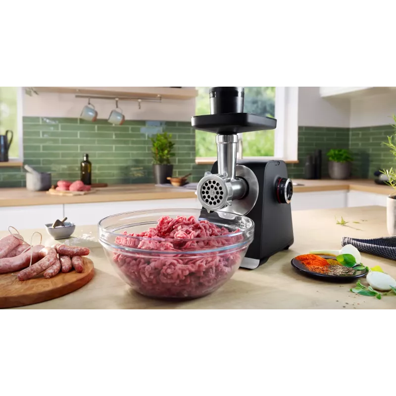 Bosch Serie 6 mincer 2100 W Black, Silver
