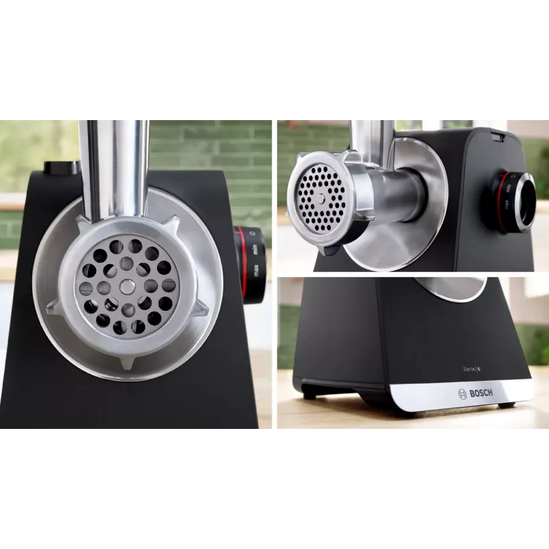 Bosch Serie 6 mincer 2100 W Black, Silver