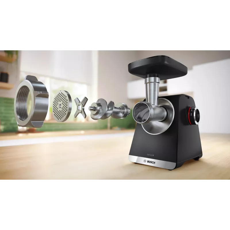 Bosch Serie 6 mincer 2100 W Black, Silver