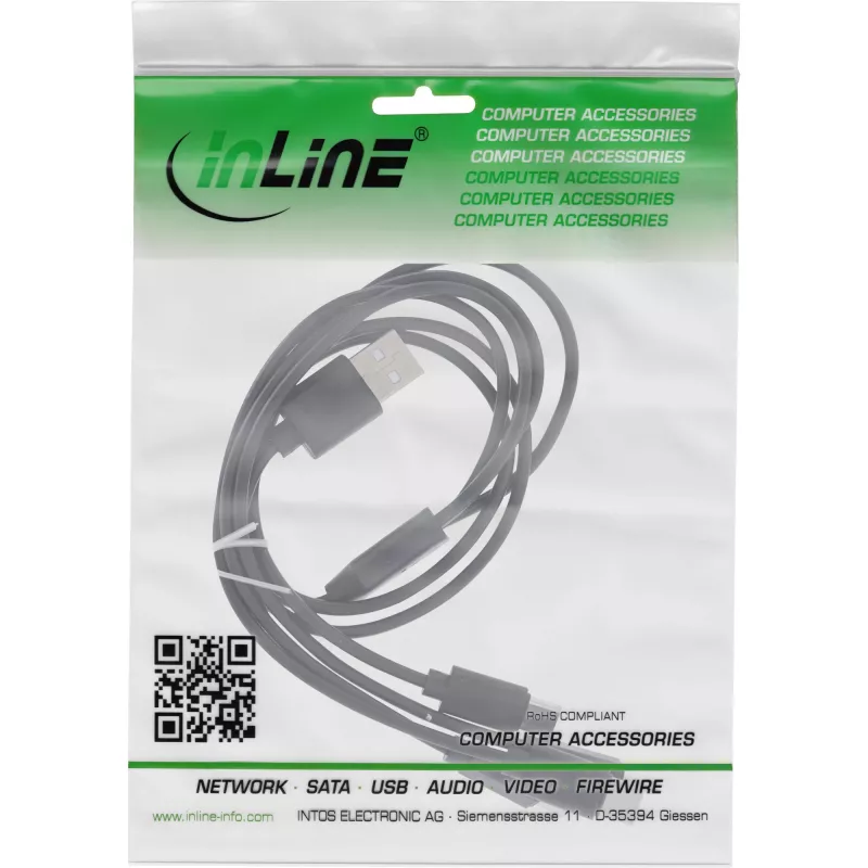 InLine USB 4in1 Y-charging cable, 1x USB-A male to 4x USB-C male, black 1m