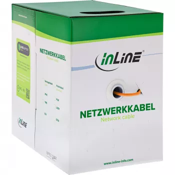 InLine Solid Installation Cable 250MHz S/STP Cat.6 CU AWG23 halogen free 100m