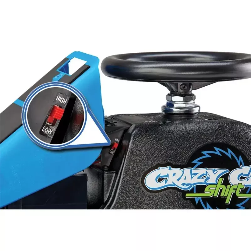 Electric Drift Kart Razor Crazy Cart Shift — Blue, 90 W motor, 12 V battery, up to 13 km/h, max user weight 54 kg
