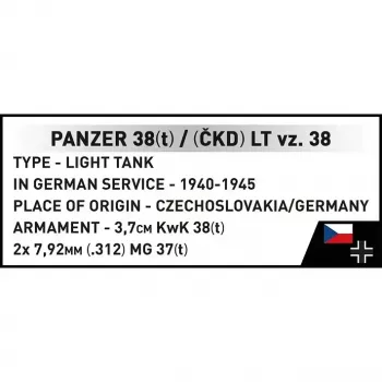 Building set Cobi Blocks Panzer 38 VZ.38 690 elements – scale model construction kit