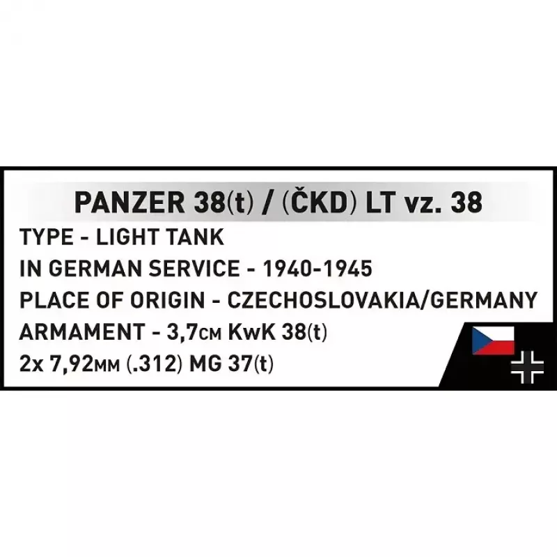 Building set Cobi Blocks Panzer 38 VZ.38 690 elements – scale model construction kit