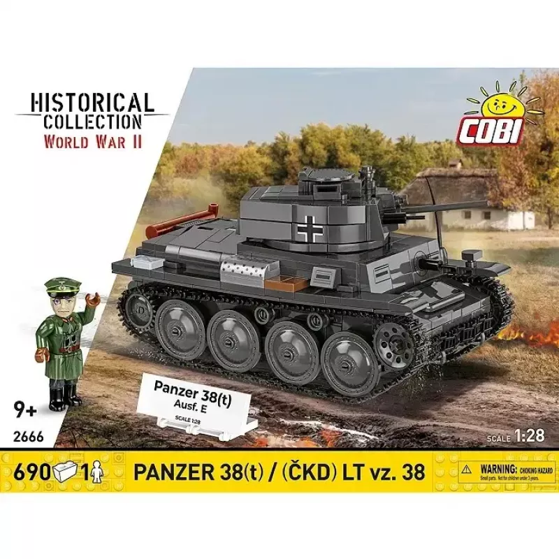 Building set Cobi Blocks Panzer 38 VZ.38 690 elements – scale model construction kit