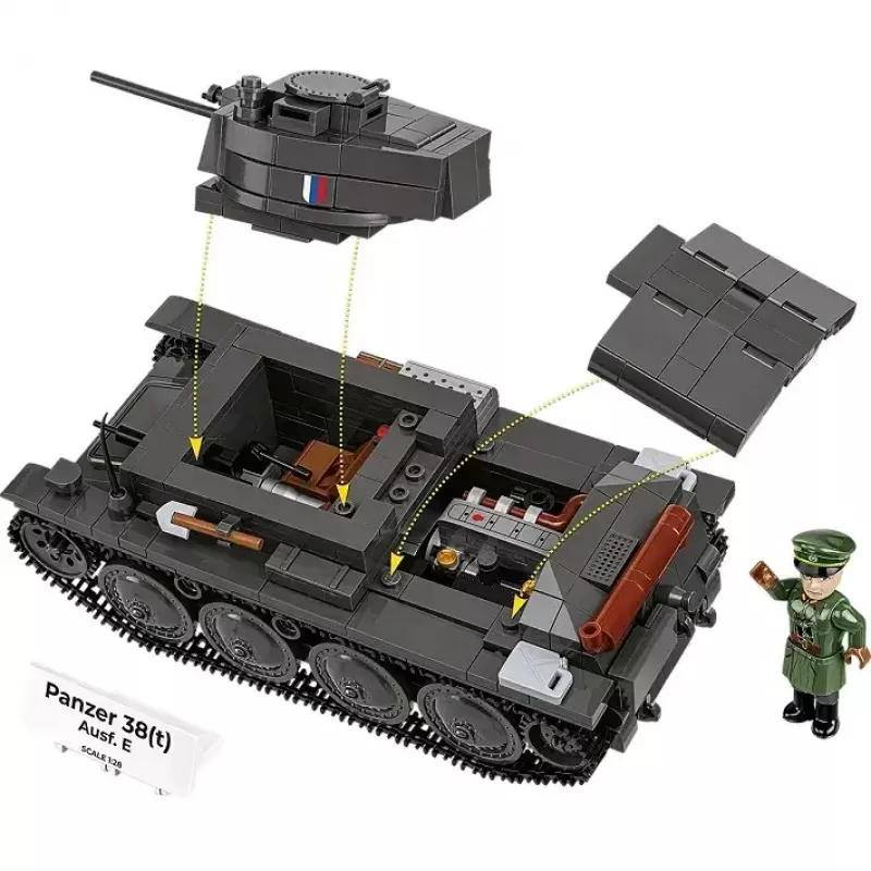 Building set Cobi Blocks Panzer 38 VZ.38 690 elements – scale model construction kit