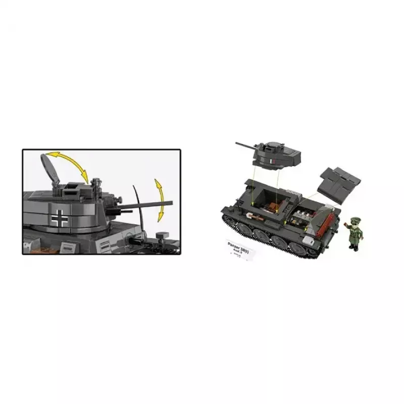 Building set Cobi Blocks Panzer 38 VZ.38 690 elements – scale model construction kit
