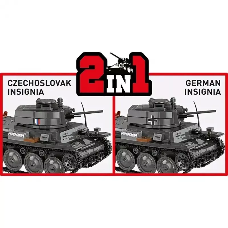 Building set Cobi Blocks Panzer 38 VZ.38 690 elements – scale model construction kit
