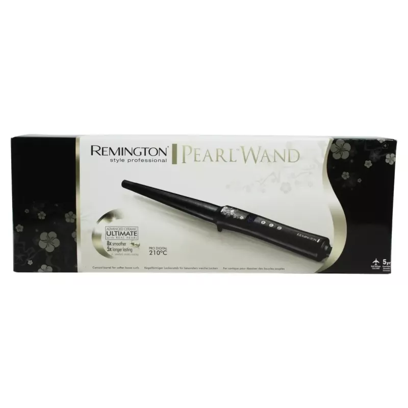 Curling wand Remington REM-CI95 — ceramic heating, max 210 °C, LCD, 3 m cord, black
