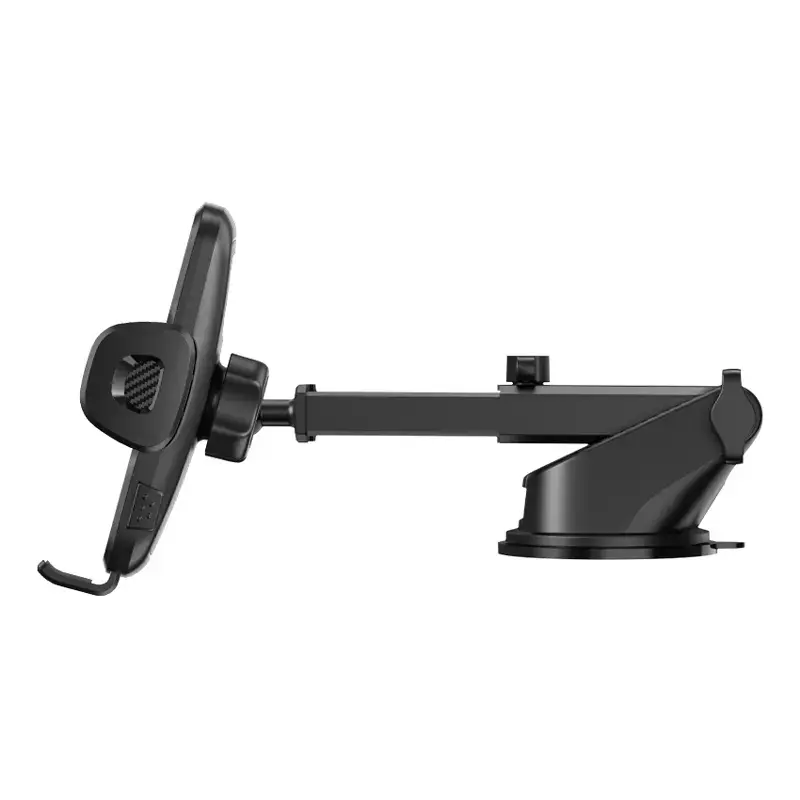 Car holder Crong Carclip for dashboard and windshield, passive, for smartphones, black (carbon)