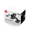 Car holder Crong Carclip for dashboard and windshield, passive, for smartphones, black (carbon)