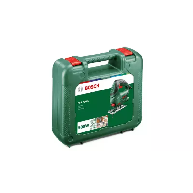 Jigsaw Bosch PST 700 E, top-handle, 500 W, 3100 spm, 70 mm wood cut, 45° bevel